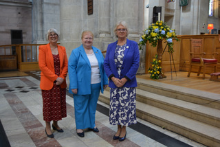 l-r Iris, Zonal Trustee for Zone I (All-Ireland), Sally Connor Diocesan President and June, All-Ireland President.
